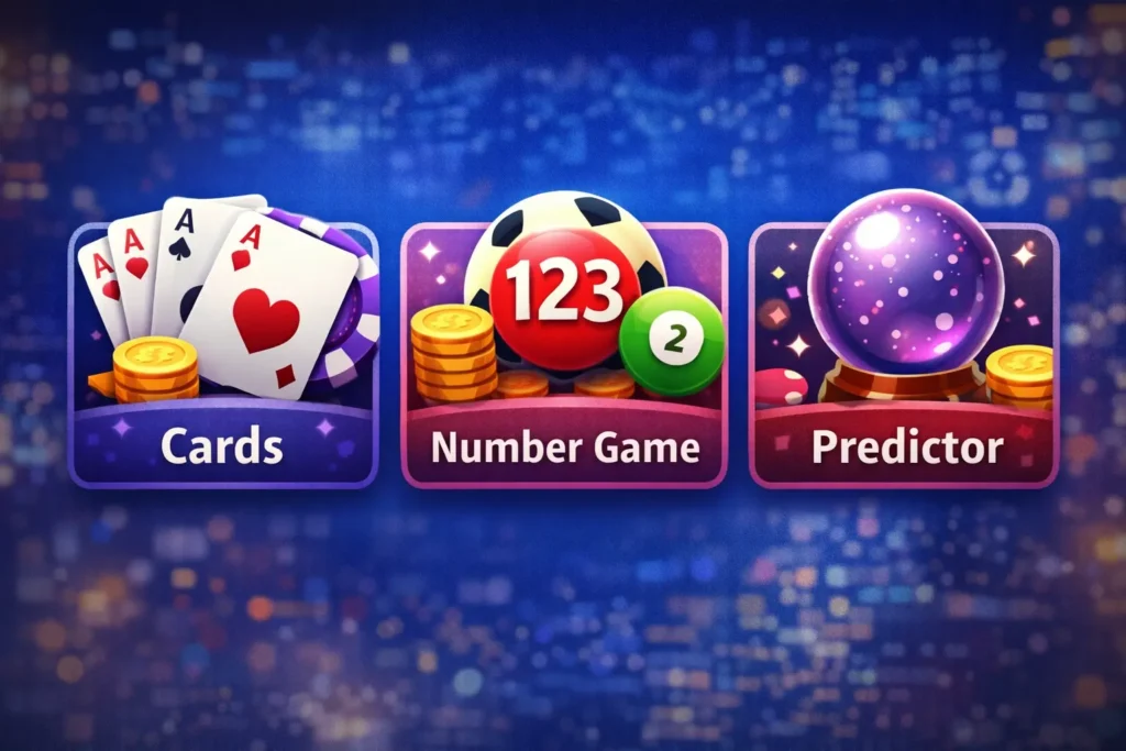 Card, number, and prediction games on DCC Game